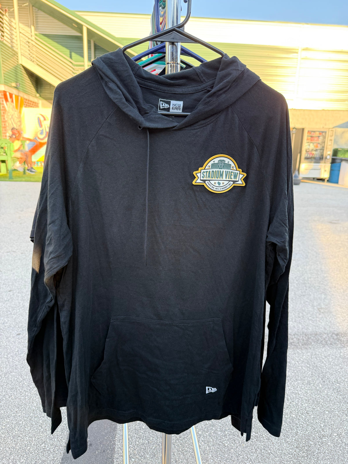 Hooded Black Stadium View Sweatshirt