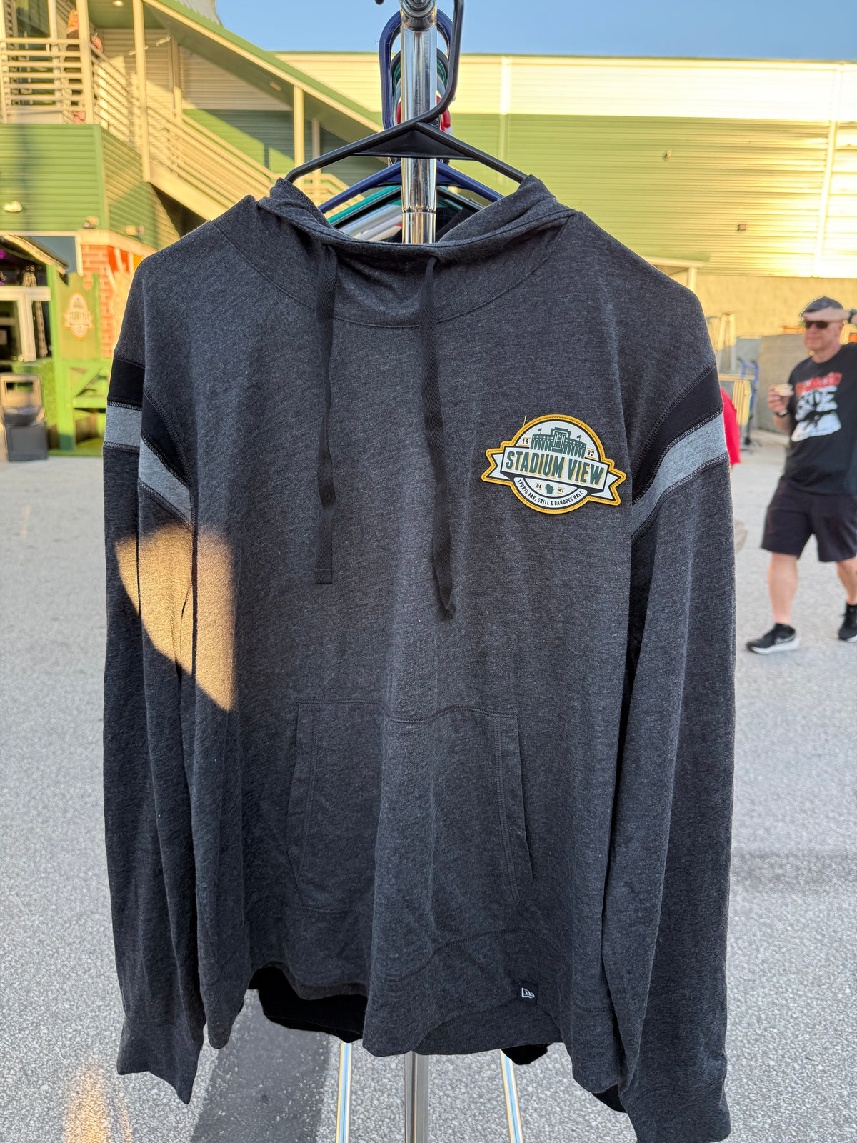 Hooded Gray Stadium View Sweatshirt
