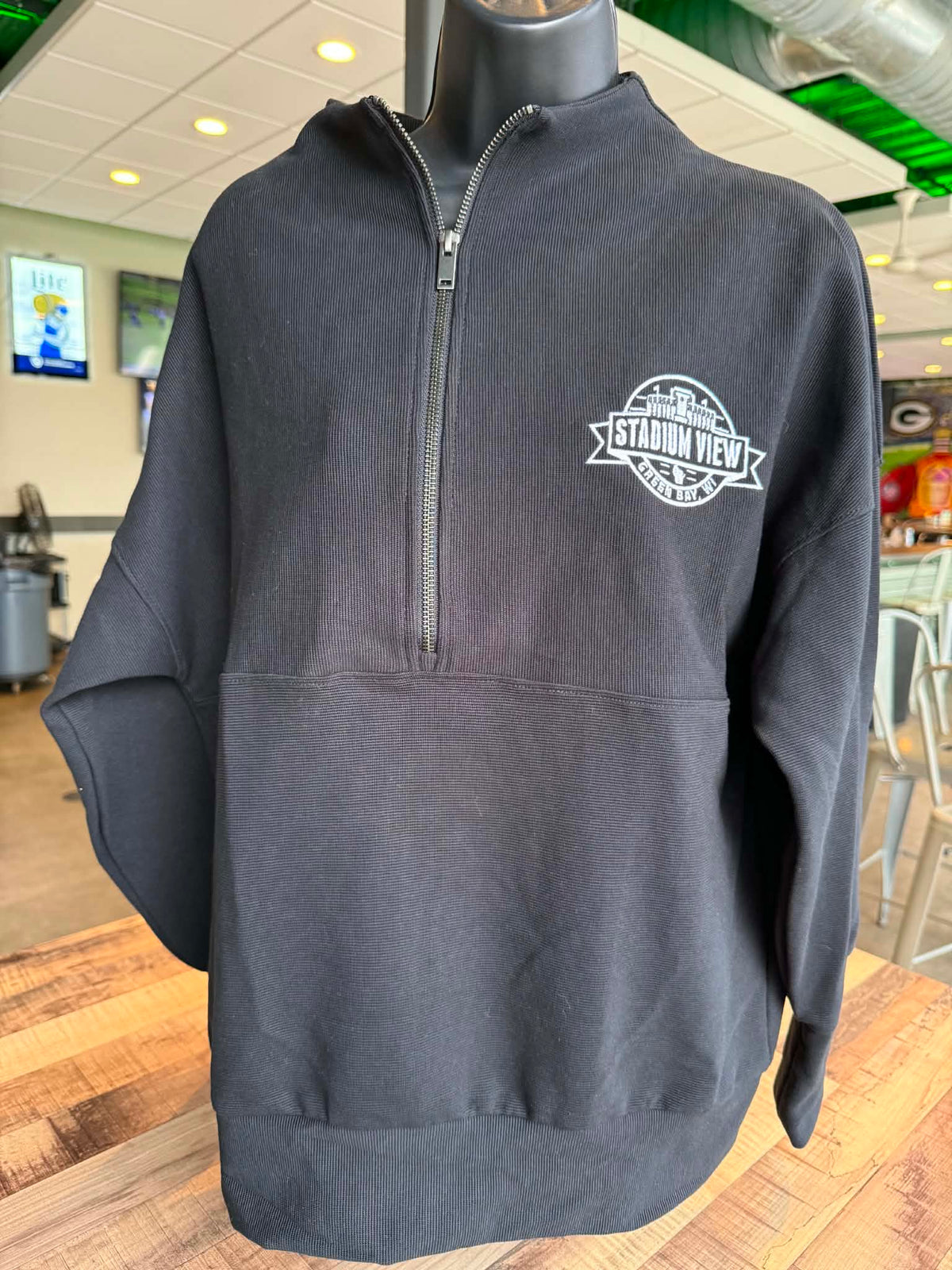 Black SV Quarter Zip