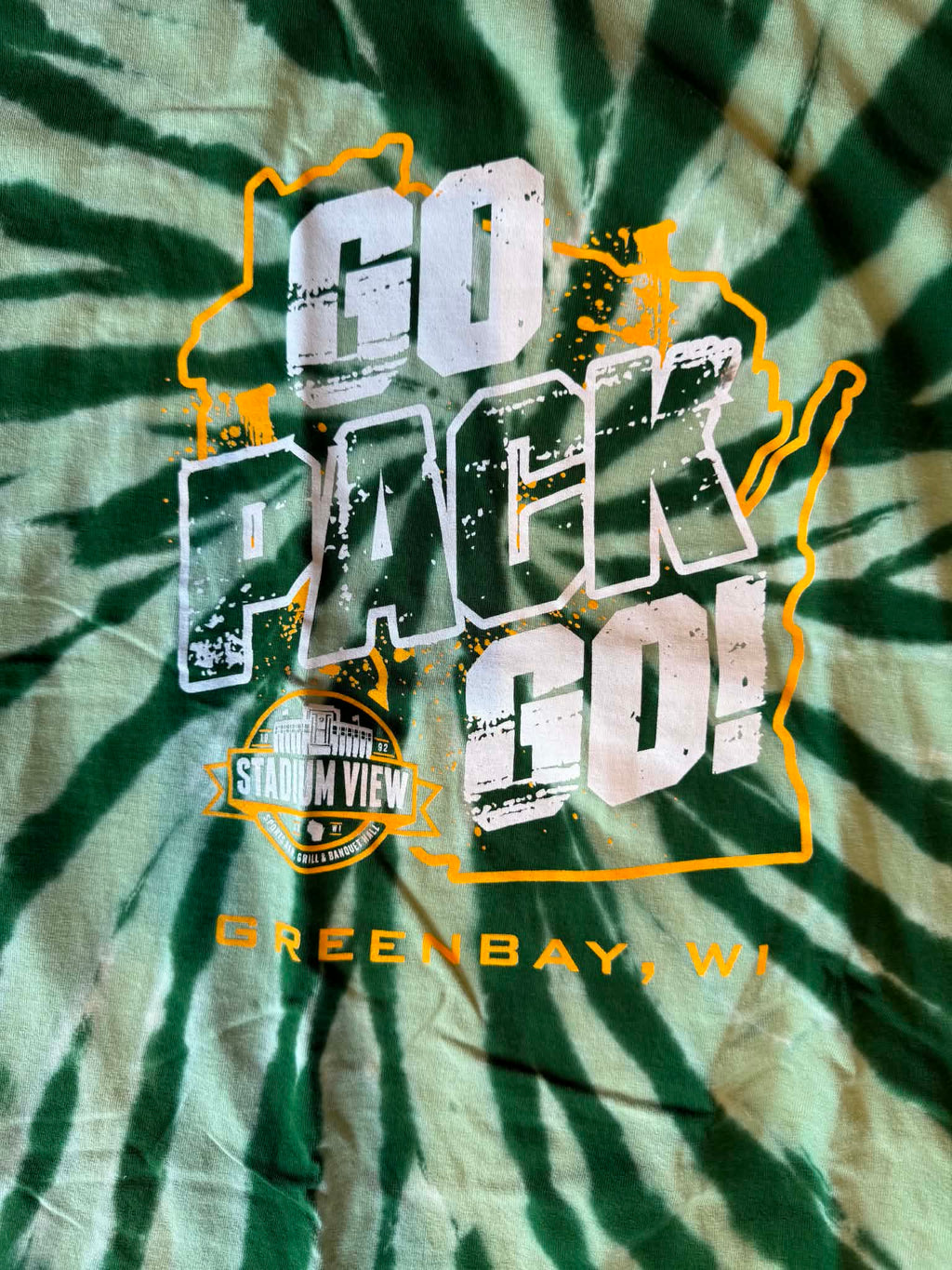 Green Go Pack Go Tye Dye T-shirt