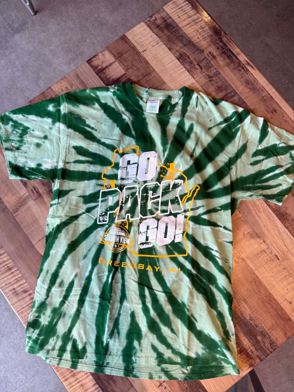 Green Go Pack Go Tye Dye T-shirt