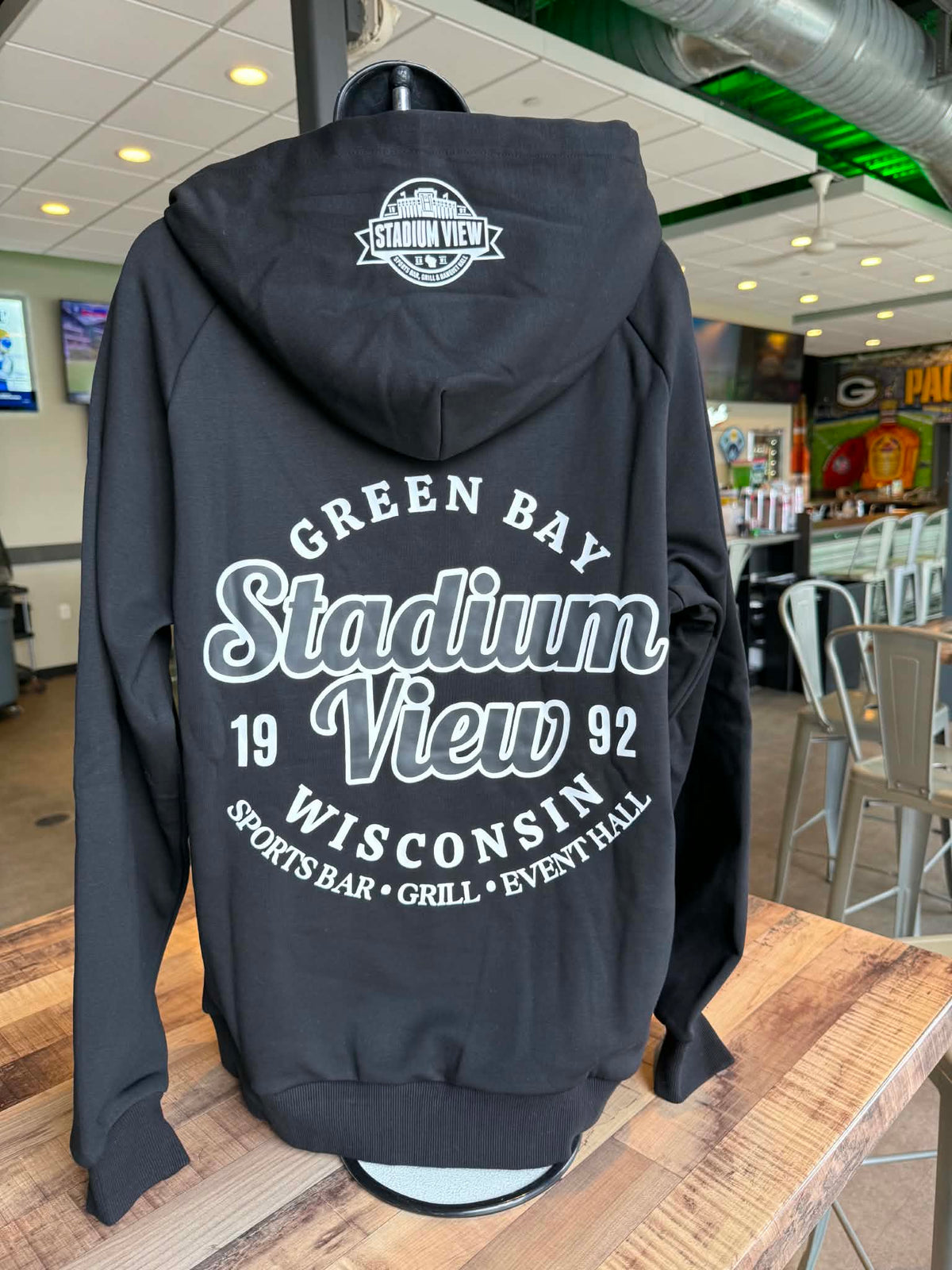 Black Stadium View Hoodie