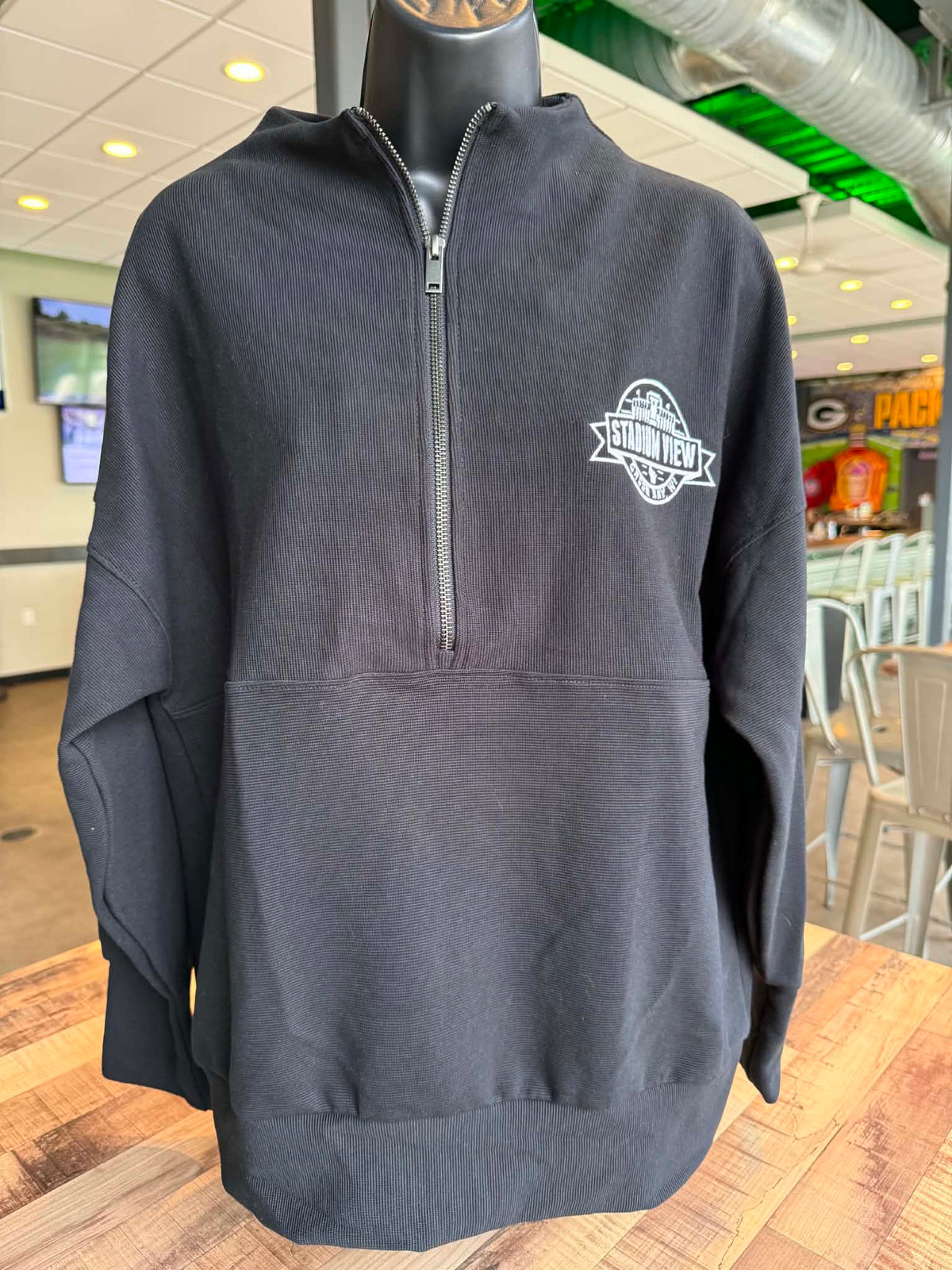 Black SV Quarter Zip